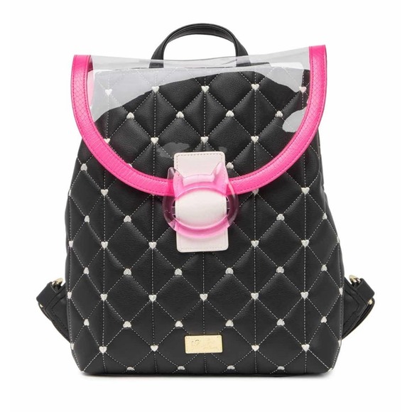 Luv Betsey Diamond Heart Quilted Backpack - Picture 1 of 7
